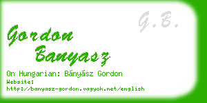 gordon banyasz business card